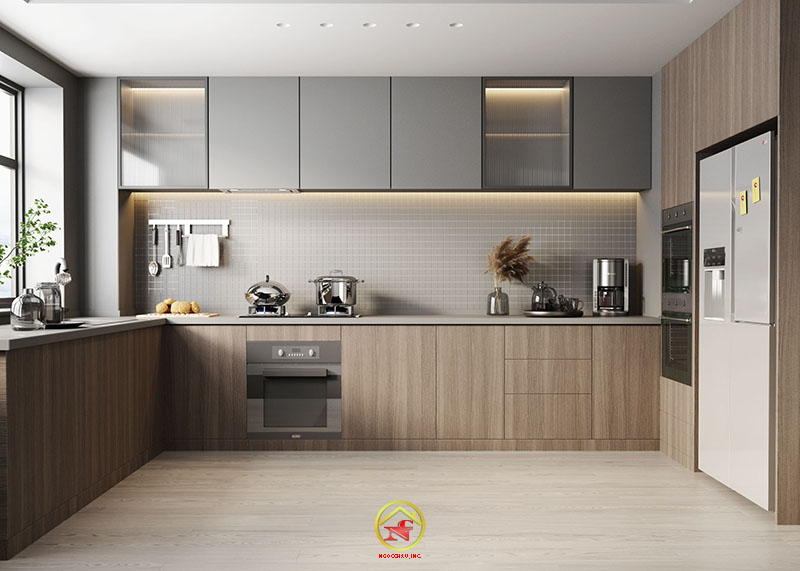 TỦ BẾP MDF AN CƯỜNG -04